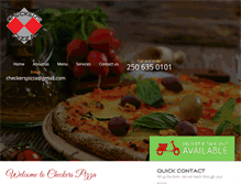 Tablet Screenshot of checkerspizza.ca